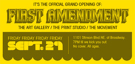 First Amendment Gallery GRAND OPENING