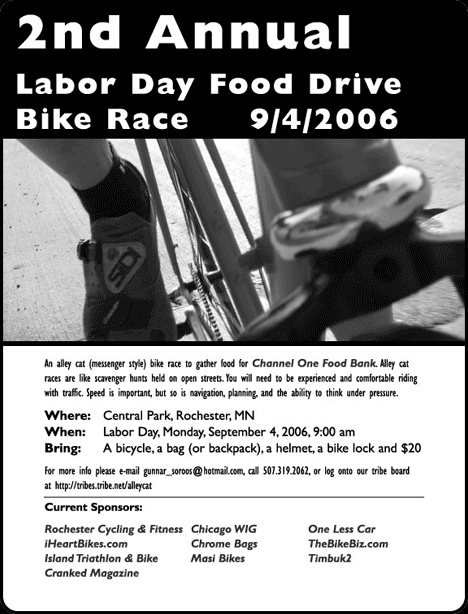 Labor Day Food Drive bike race